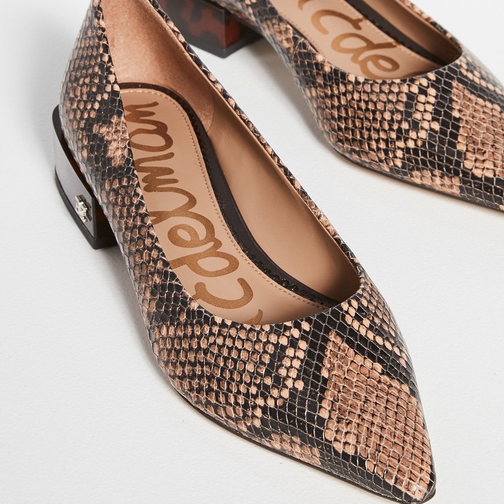 Sam Edelman Pearson Snake Print Pointed Toe Flats Womens 6.5